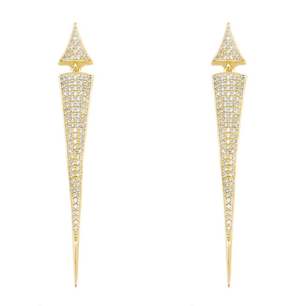 Point Taken Sterling Silver Spike Drop Earrings